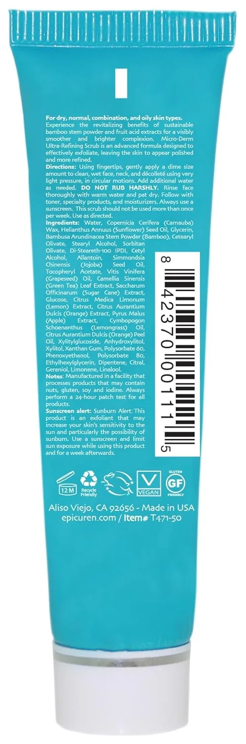 Скраб для лица Epicuren Discovery Micro-Derm Ultra-Refining Scrub 14.18 г (1 шт.) — фото 2