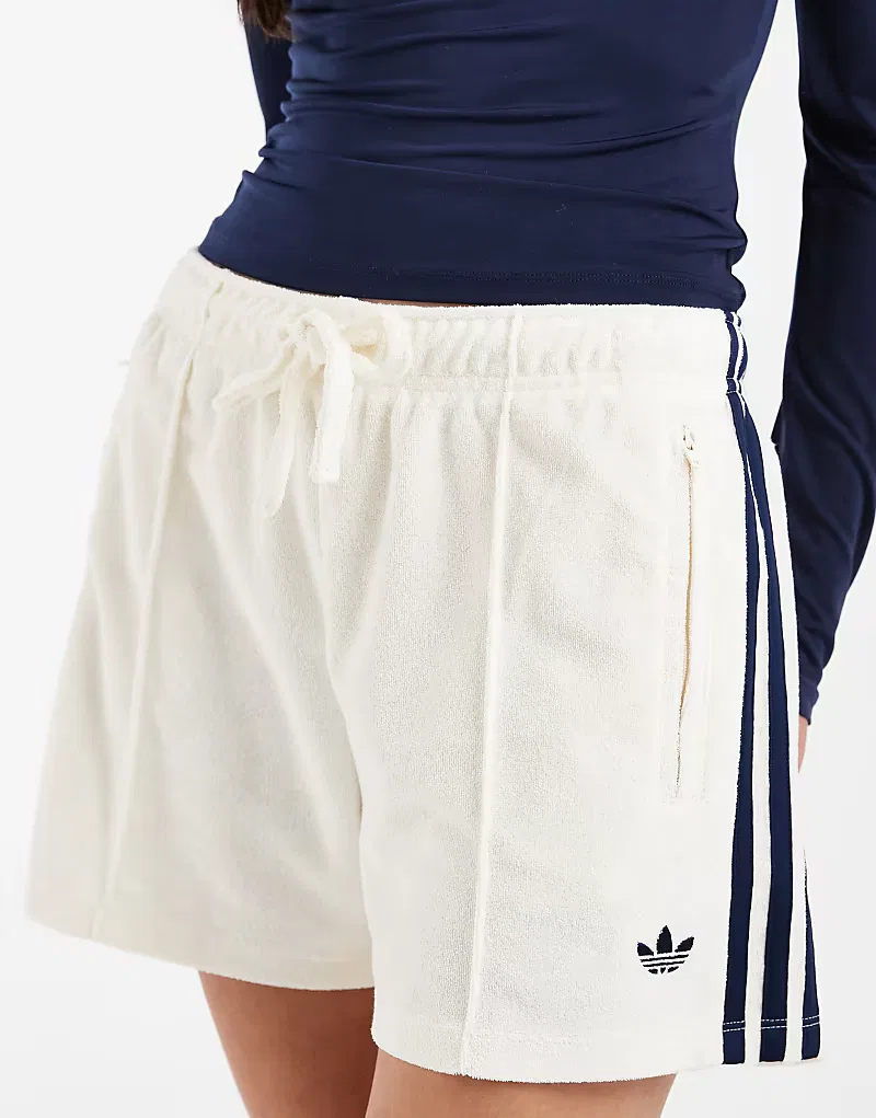 Махровые шорты Adidas Originals, белый — фото 4