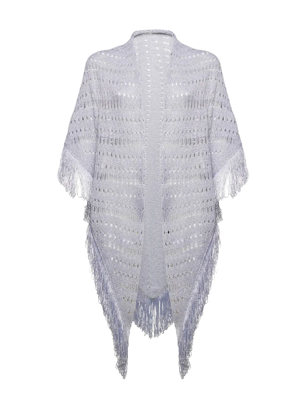 

Вязаный шарф с бахромой SIMONA CORSELLINI, серый