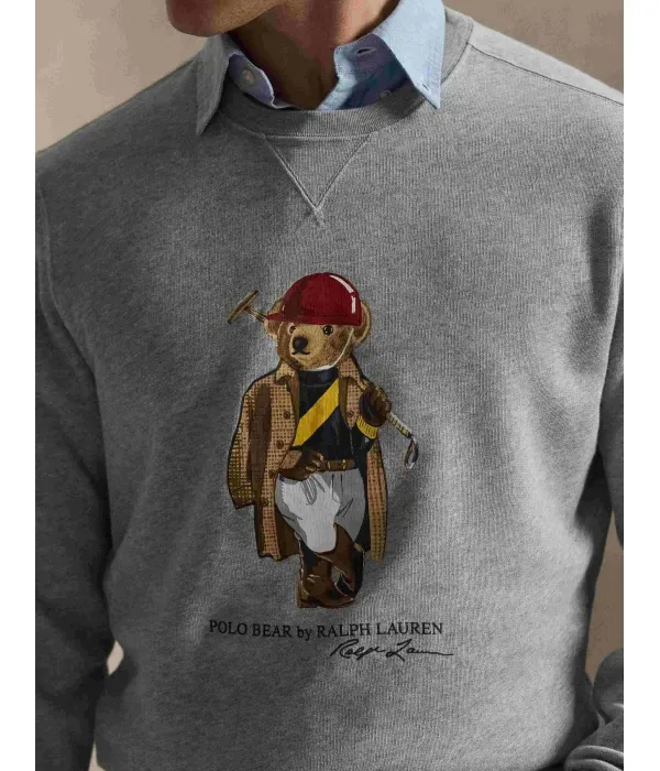 Толстовка straight fit Polo Ralph Lauren, серый — фото 4
