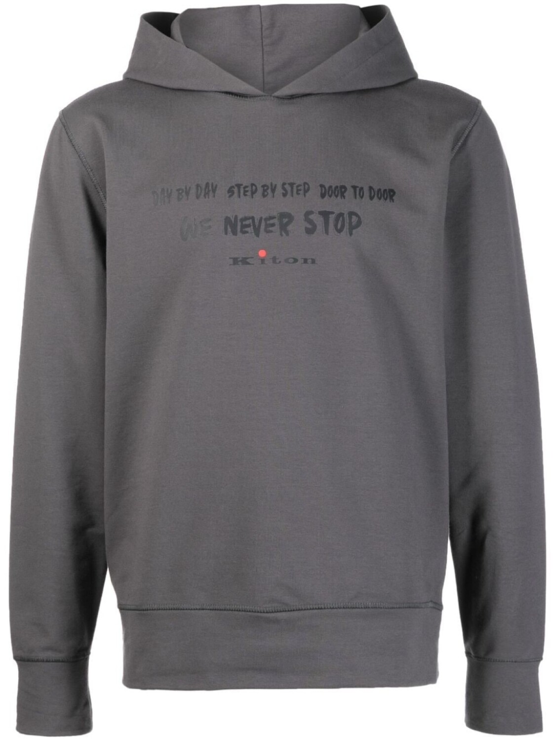 

Kiton худи с логотипом, серый