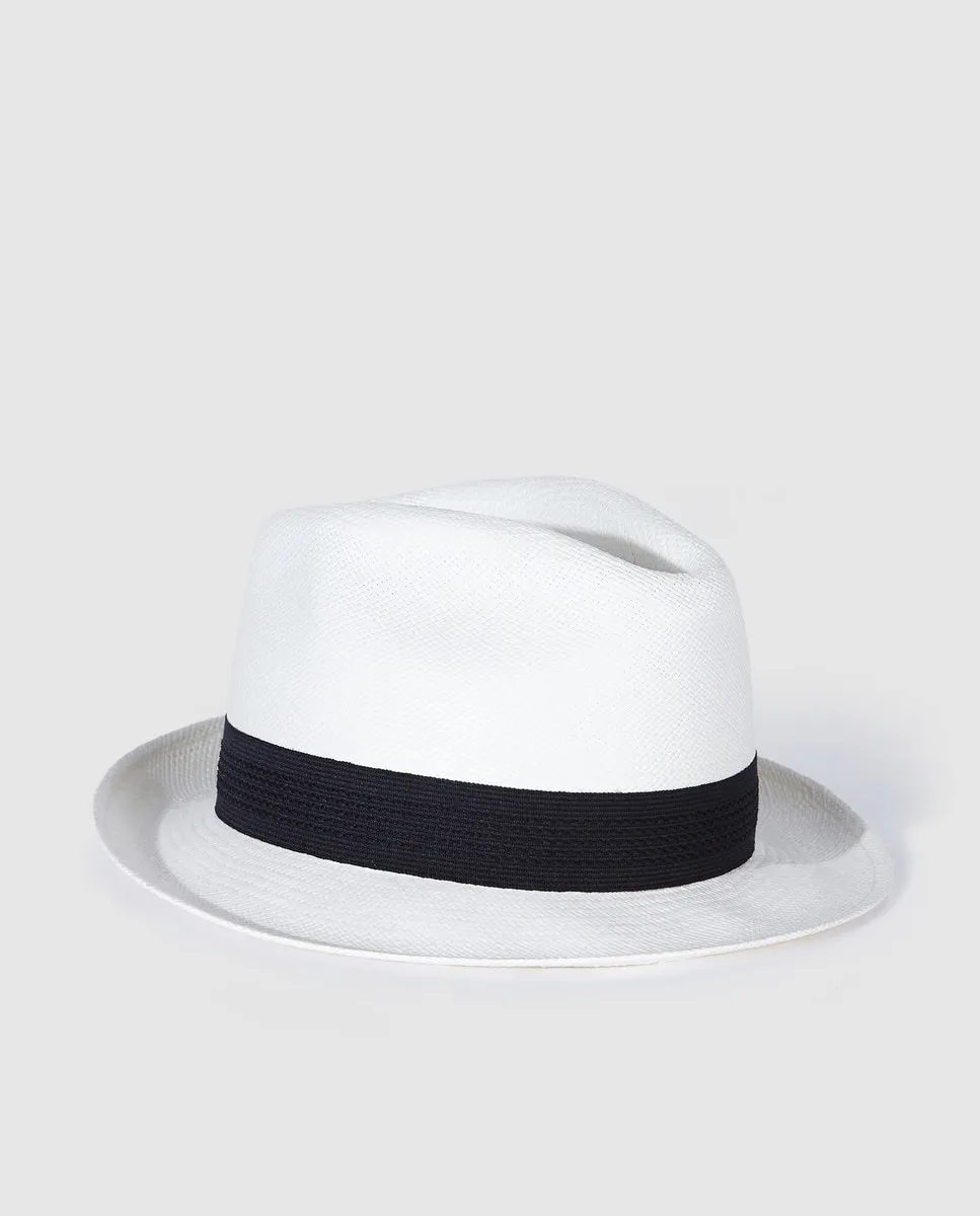 

Белая панама с лентой Panamania Hats, белый
