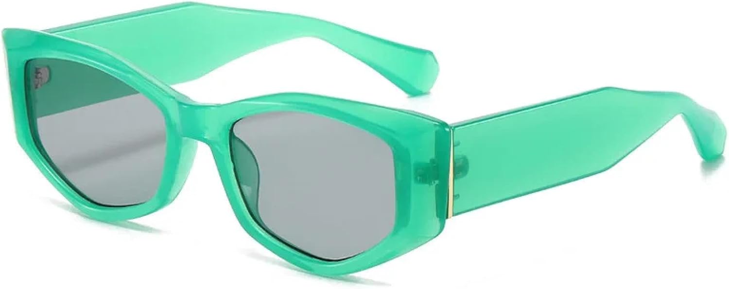 

Женские модные солнцезащитные очки конфетных цветов, мужские трендовые панк-очки, женские очки с защитой от УФ-излучения UV400 для спорта на открытом воздухе TVTBBVV, Green-lightgray