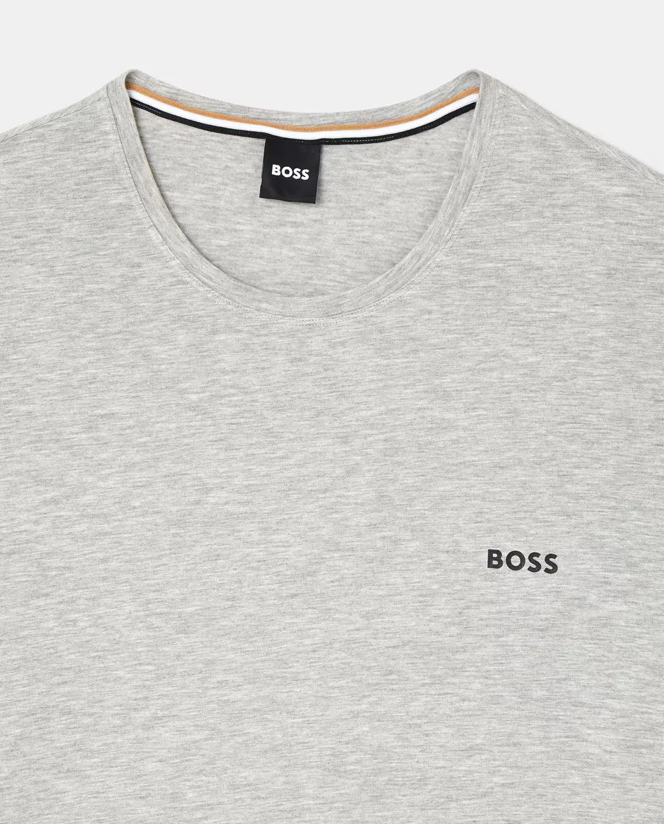 Мужская пижама с длинными рукавами Boss, светло-серый — фото 4