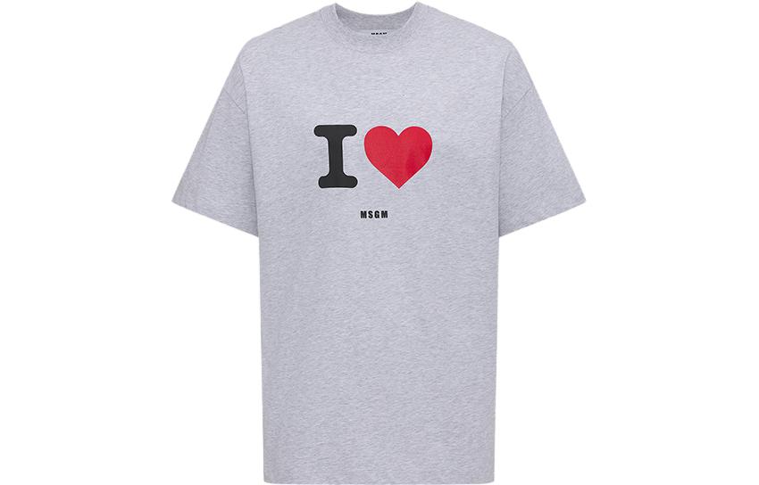 

Футболка мужская светло-серая MSGM, светло-серый