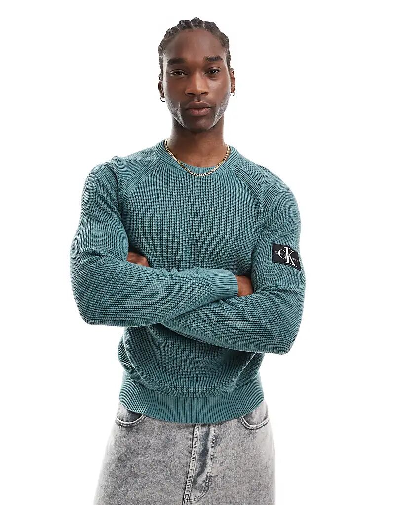 

Джемпер со значком зеленого цвета Calvin Klein Jeans