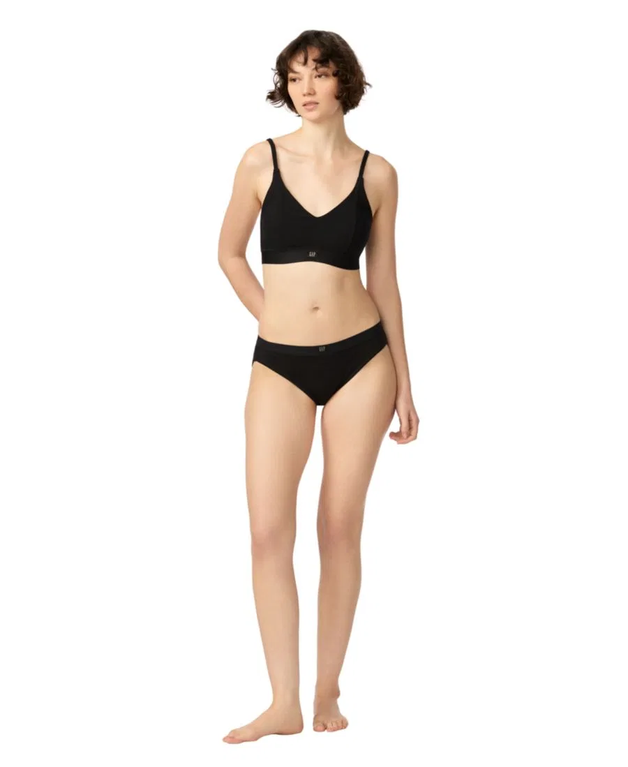 Бюстгальтер-топ Gapbody Logo Comfort с V-образным вырезом GPW561753, черный