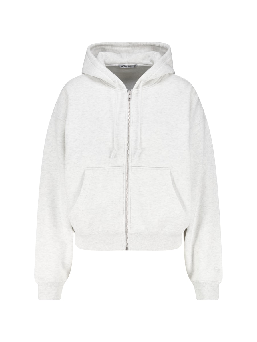

Толстовка с капюшоном на молнии America Today, светло-серый