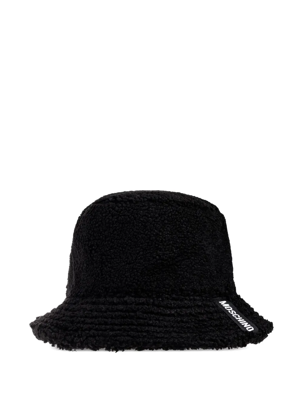 

Панама-ведро из плюша Moschino, черный