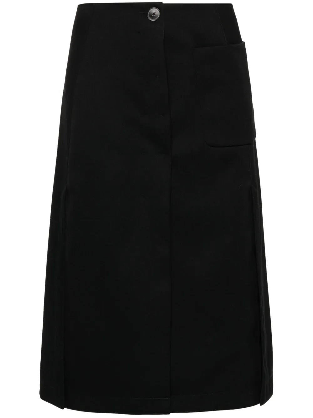 

Юбка миди со складками Lanvin, черный