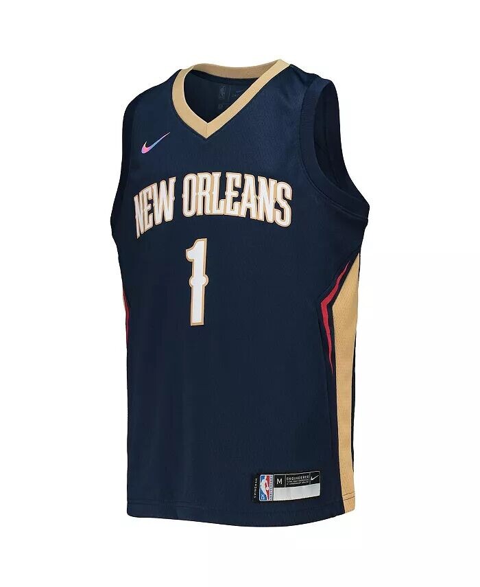 Джерси Big Boys Zion Williamson Navy New Orleans Pelicans 2021/22 Diamond Swingman — Icon Edition Nike — фото 3