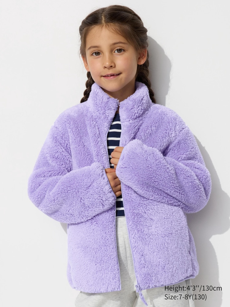 

Пушистая флисовая куртка с застежкой-молнией Uniqlo, цвет 72 фиолетовый