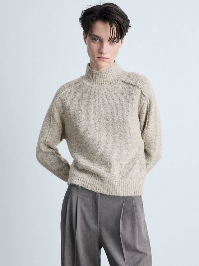 

Кремовый джемпер Mango, цвет Beige Melange