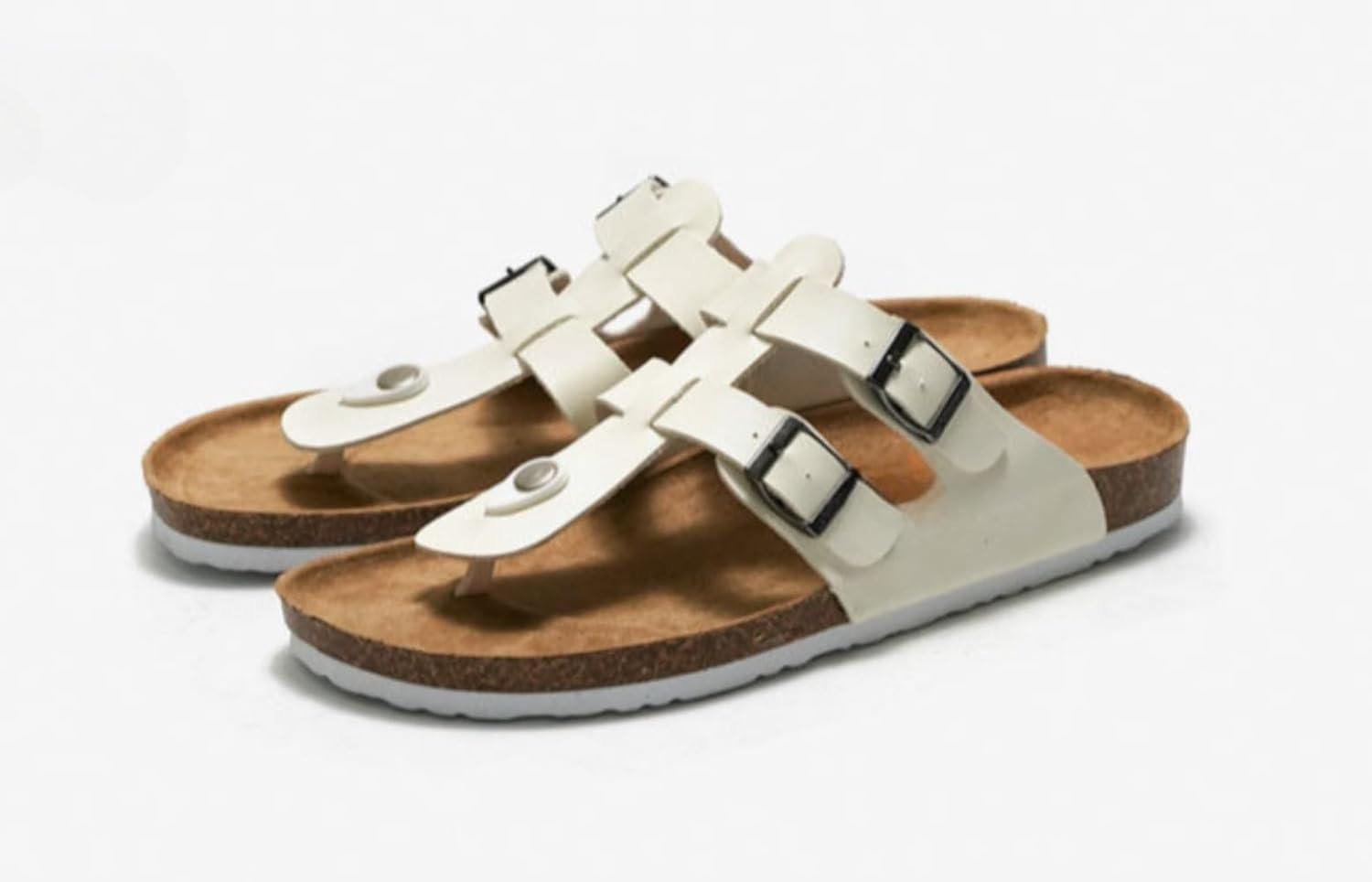 Мужские сандалии Geerta Strappy Jesus, широкие шлепанцы, пробковая стелька, водные тапочки, носить на пляже, легкие, дышащие, нескользящие, домашние шлепанцы, удобная обувь для летнего отдыха, бежевый — фото 2