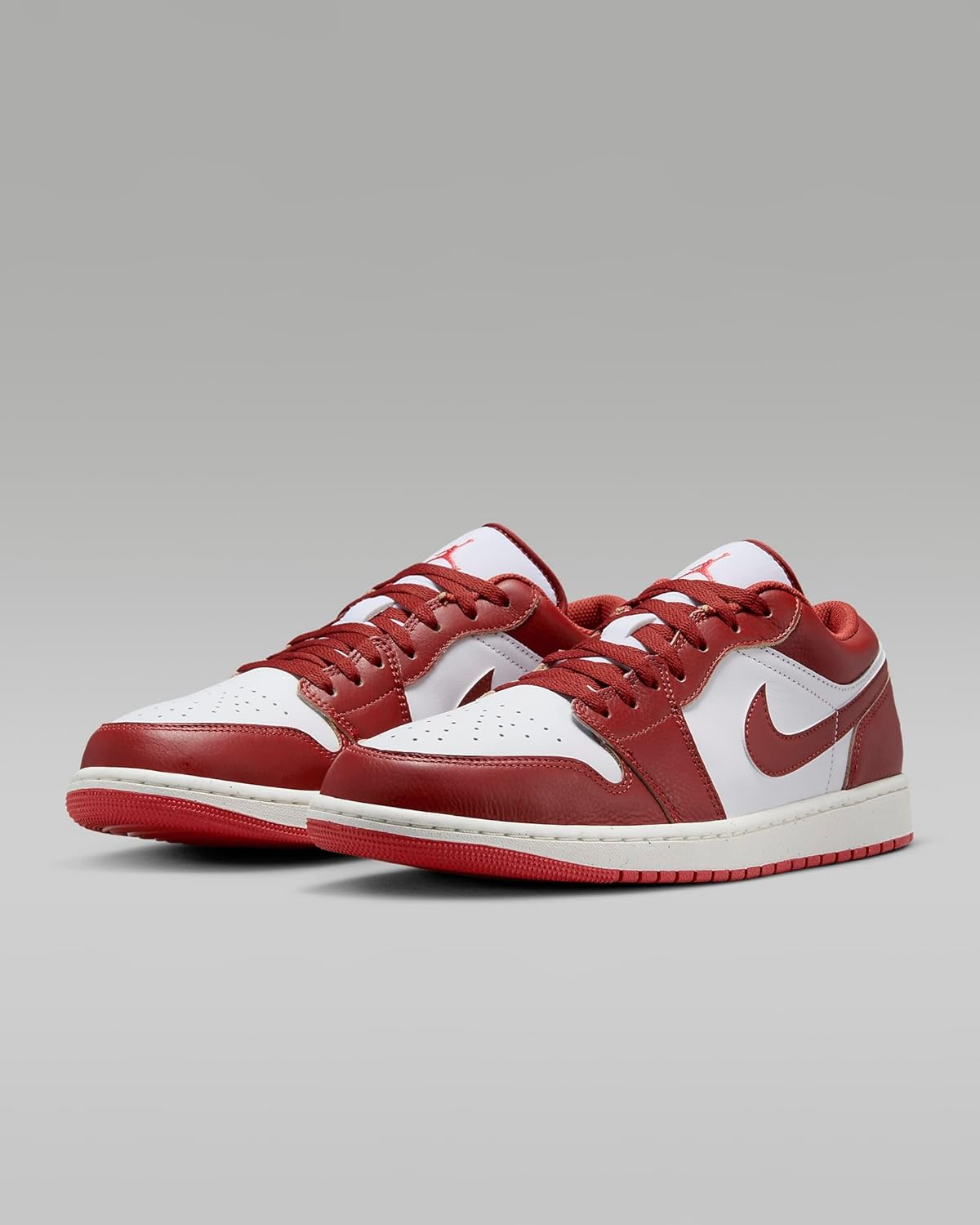 Мужские кроссовки Nike Air Jordan 1 Low, White/Lobster/Sail/Dune Red — фото 2