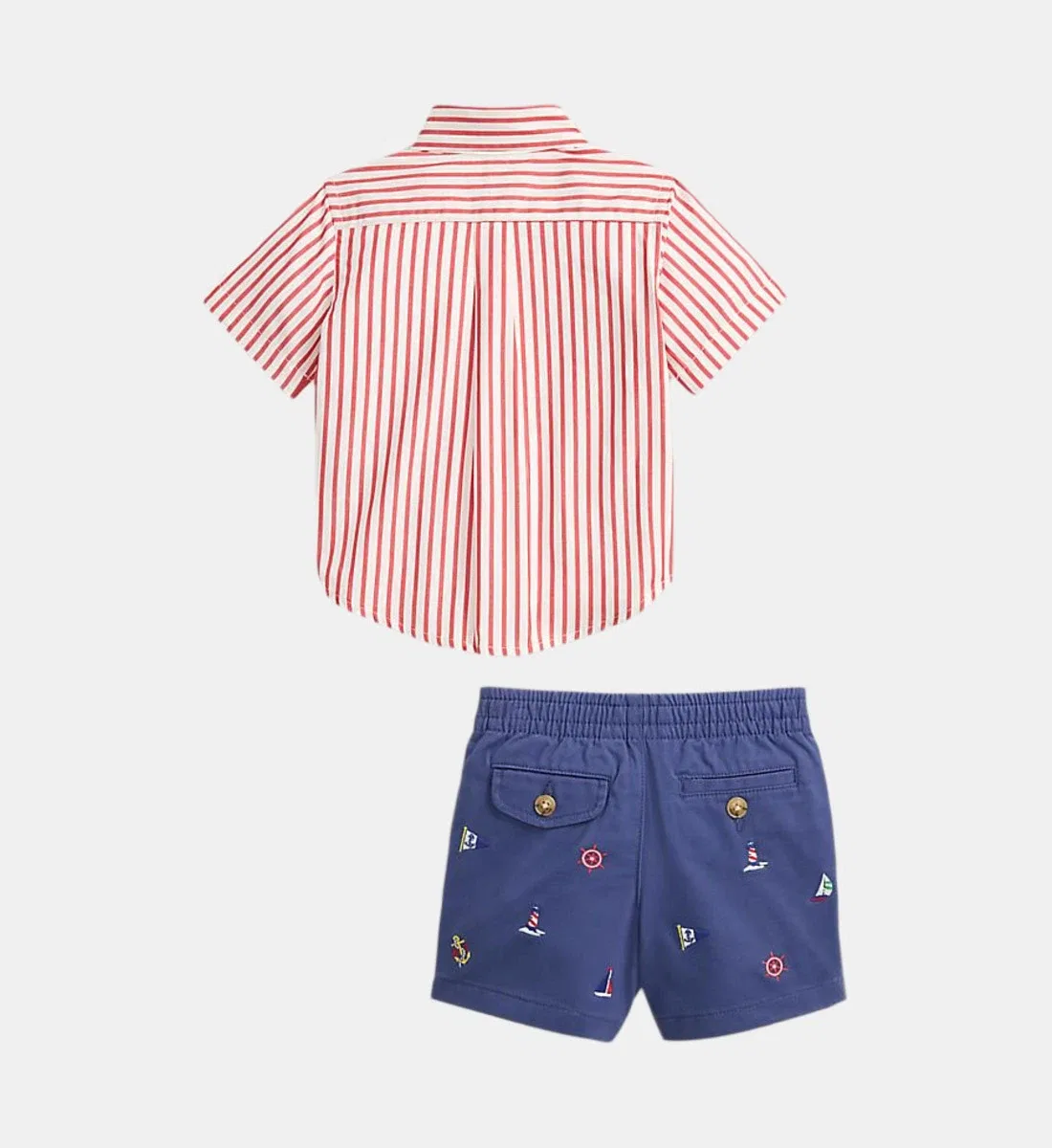 Фирменный хлопковый спортивный костюм Polo Ralph Lauren, мультиколор — фото 2