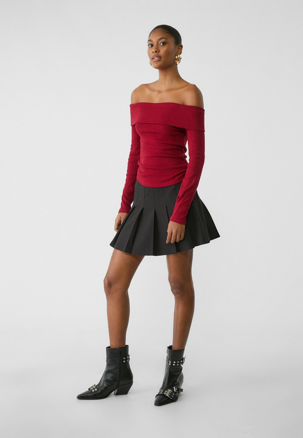 

Джемпер Stradivarius, бордовый