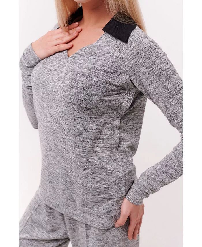 

Женский топ Charlotte Athleisure Charlotte Raglan Cream SPARKIES, серебряный
