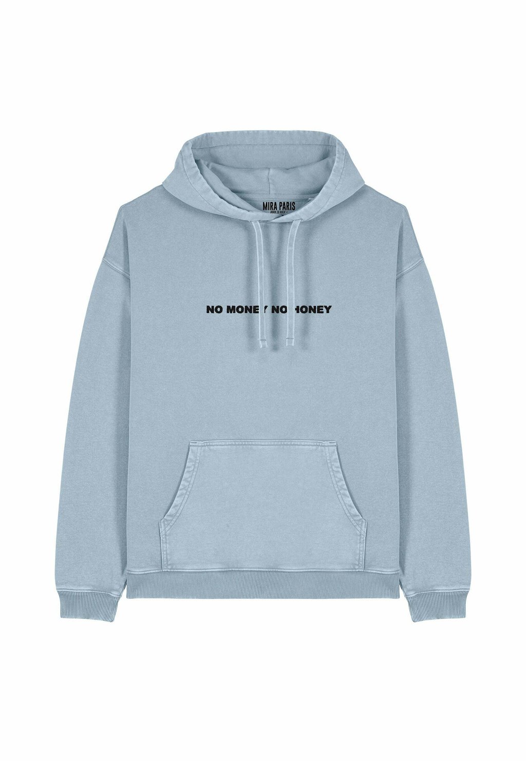 

Толстовка NO MONEY NO HONEY EMBROIDERY UNISEX VINTAGE - Hoodie Mira Paris, светло-голубой