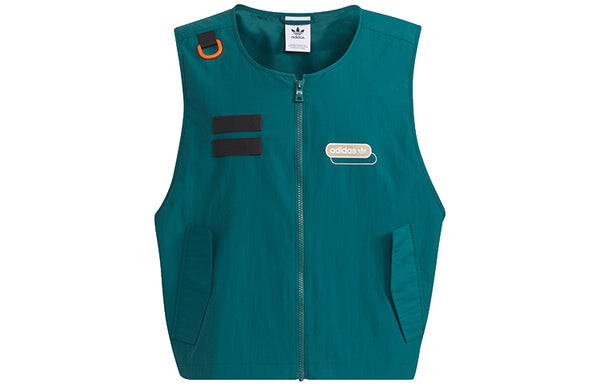 Куртка Men's adidas originals Mr Parka Detachable Contrasting Colors Vest Mid-Length Hooded logo Jacket Khaki, хаки — фото 3