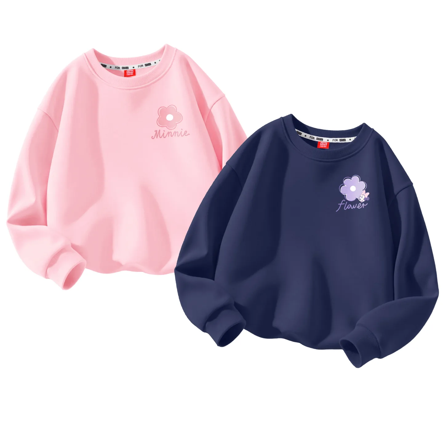 Детский свитшот с круглым вырезом Disney, Di F Small Flower K Powder+Dilorane K Navy Blue