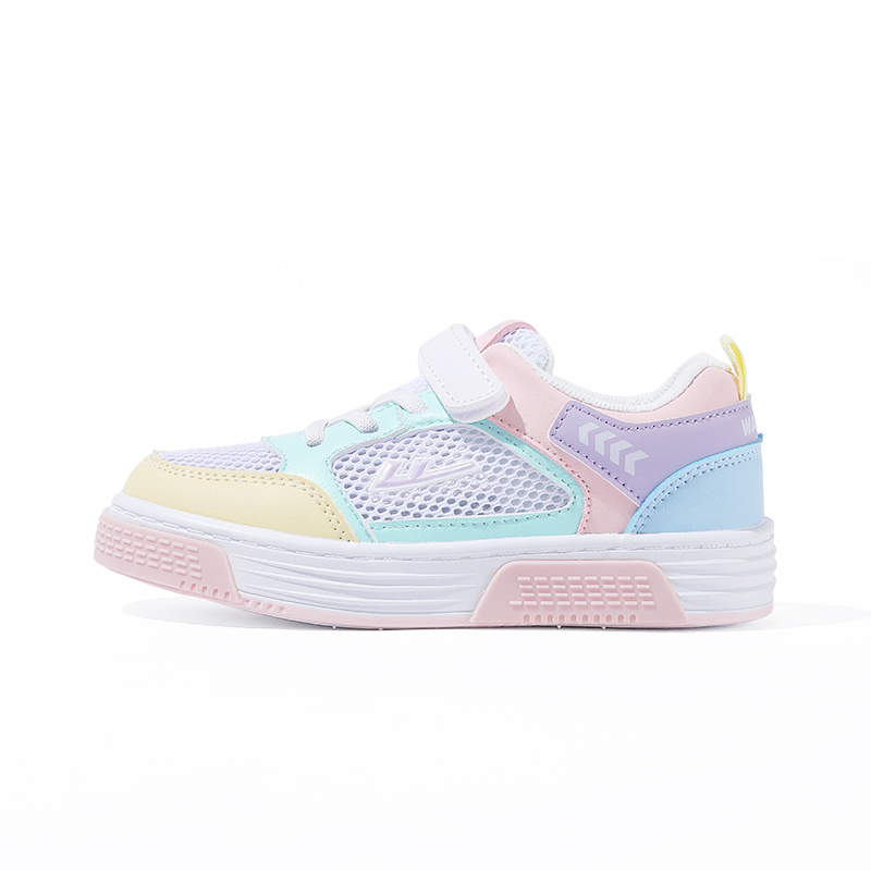 

Нескользящие, износостойкие, дышащие детские кроссовки для скейтбординга WARRIOR, белый/розовый/зеленый