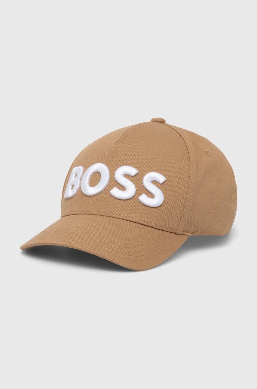 

Бейсболка BOSS из хлопка, бежевый