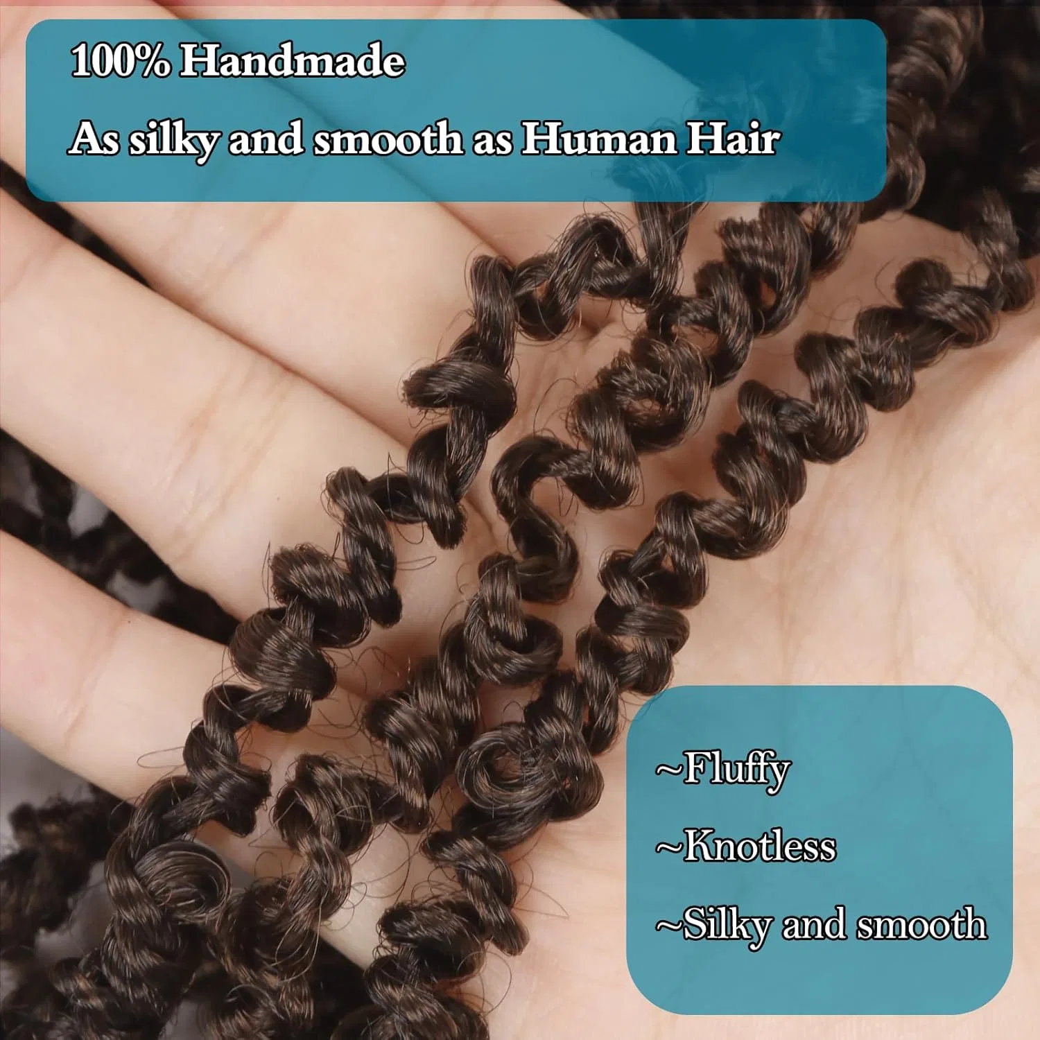 Синтетические волосы для афроплетения «Yanky Curly Crochet Braids» от Yebo Yebo, T30 — фото 3
