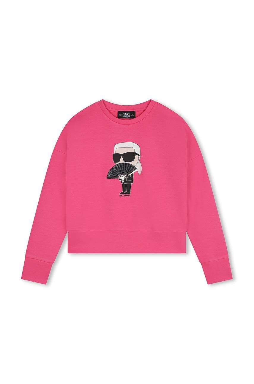 

Детская толстовка Карла Лагерфельда Karl Lagerfeld, розовый