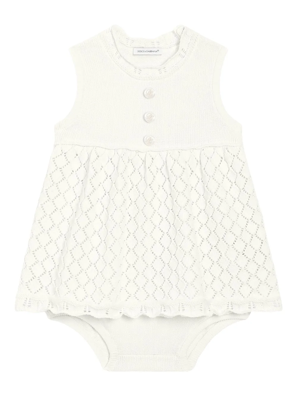 

Платье с пуговицами Dolce & Gabbana Kids, белый