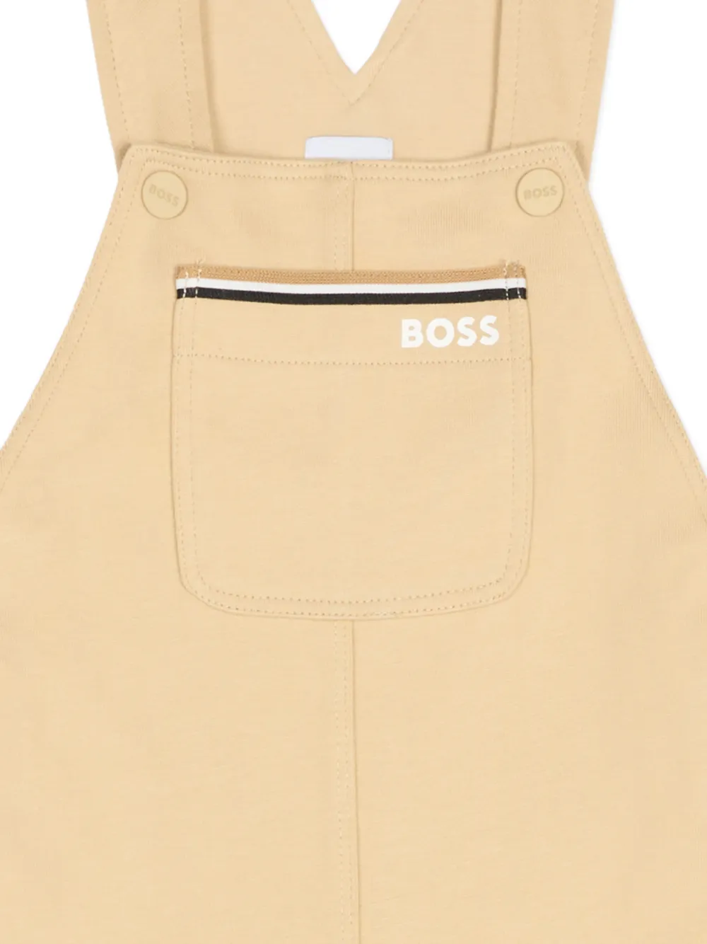 Комбинезон с нагрудным карманом Boss Kidswear, бежевый — фото 3