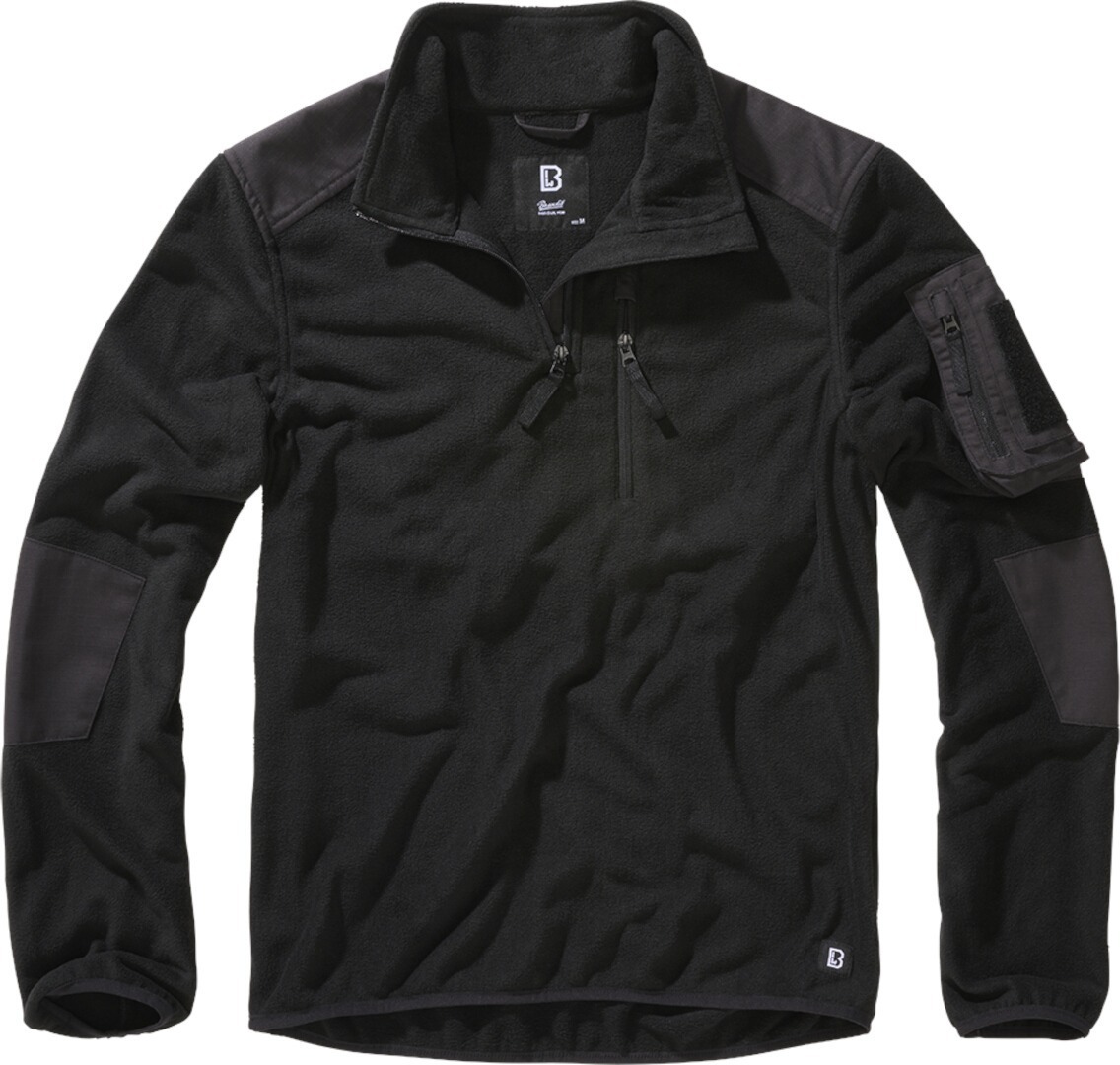 

Свитер Brandit Fleece Ripstop Half Zip Sweater, черный