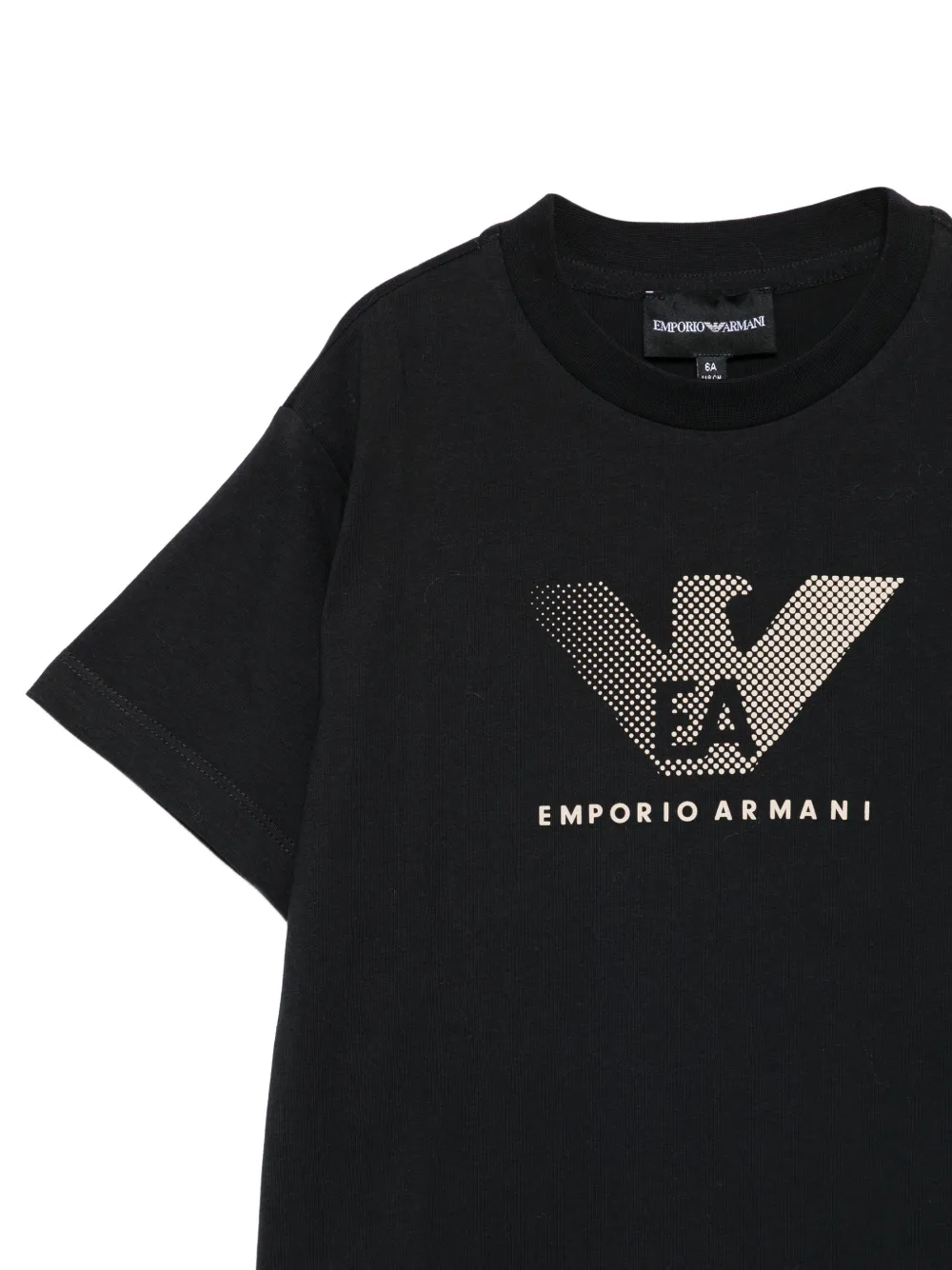 Футболка с логотипом (набор из трех штук) Emporio Armani Kids, черный — фото 2