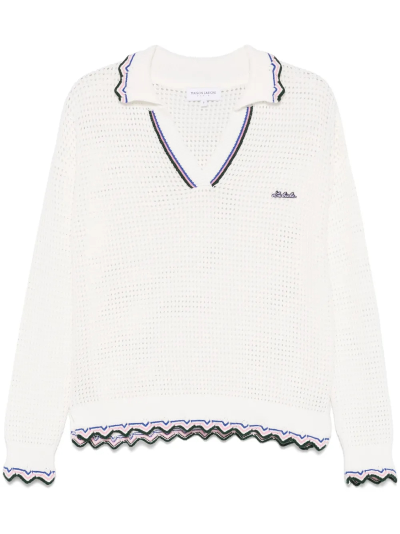 

Maison Labiche свитер фактурной вязки, белый