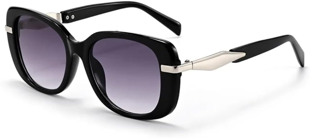 

Солнцезащитные очки с защитой UV400 | Градиентный дизайн, большая овальная форма | для женщин и мужчин, для занятий спортом на открытом воздухе и вождения DSVIGF, Black Grey