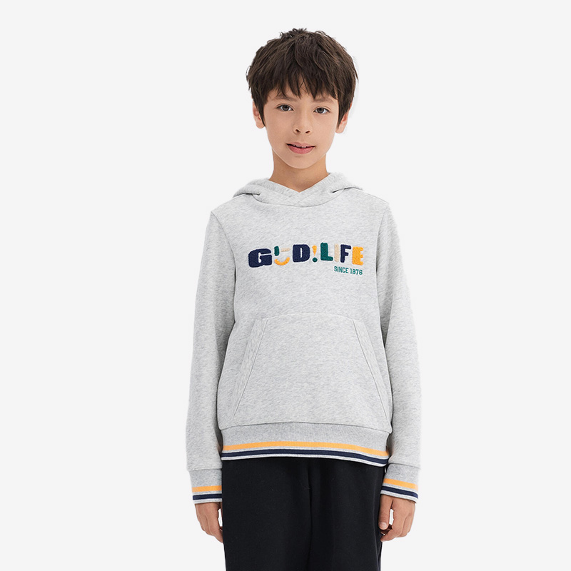 

Детская утеплённая толстовка с капюшоном Domyos серый