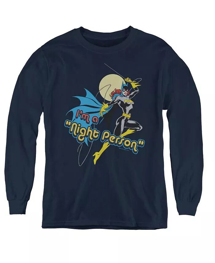 

Свитшот с длинным рукавом для мальчиков Youth Night Person DC Comics, синий