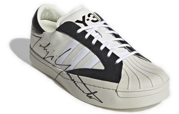 Модные кроссовки y 3 yohji pro superstar skate low Adidas, белый — фото 2