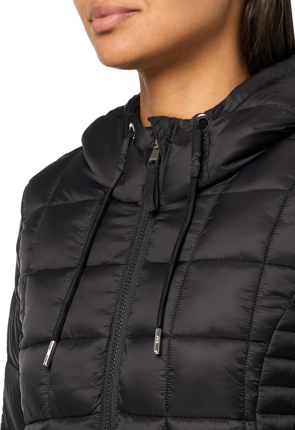Женская повседневная куртка Tommy Hilfiger Zip Up с длинным рукавом, легкая, Black — фото 3