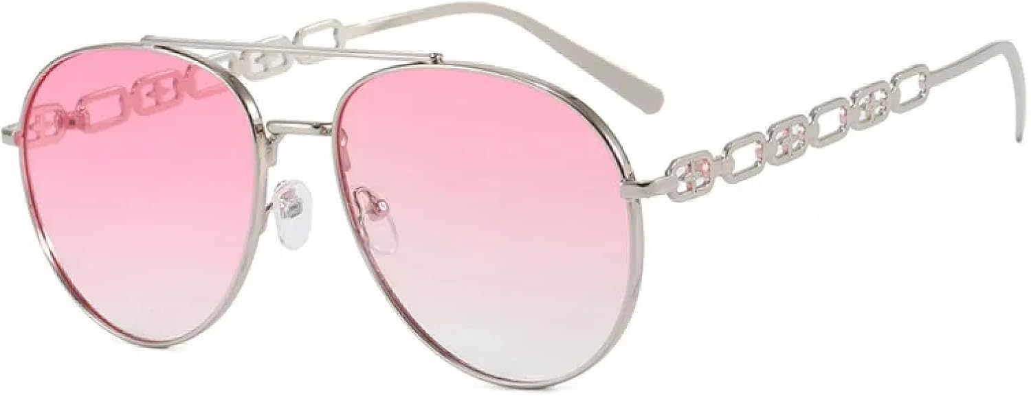 

Солнцезащитные очки с защитой от УФ-излучения UV400 | Металлический панк, большая оправа | Для женщин и мужчин, для занятий спортом на открытом воздухе и вождения DSVIGF, Pink