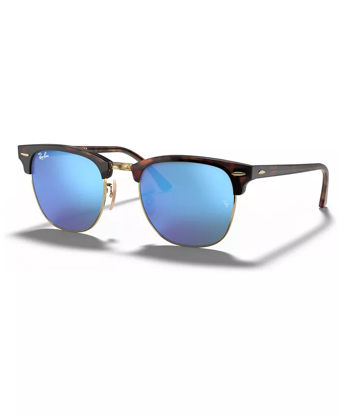 

Унисекс солнцезащитные очки, RB3016 CLUBMASTER MINERAL FLASH LENSES Ray-Ban, коричневый