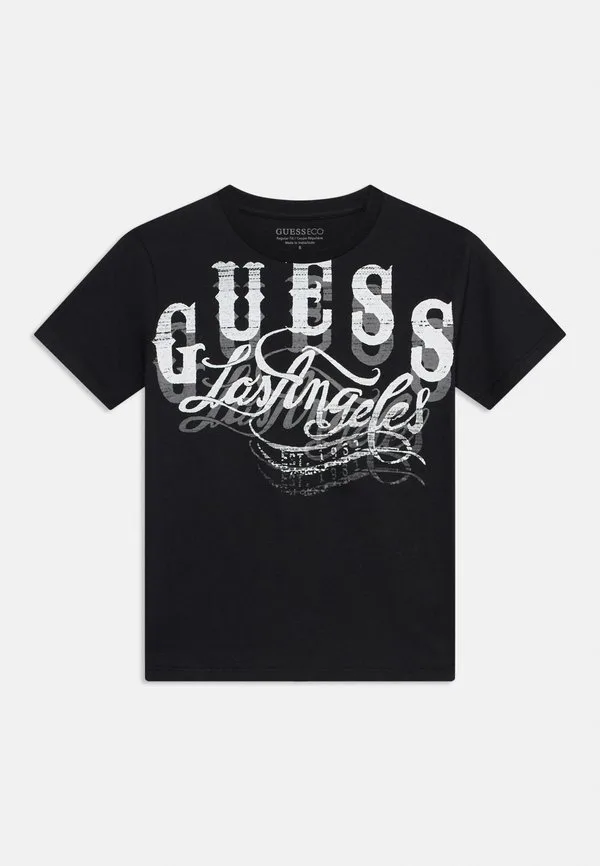 Детская футболка с принтом Guess, Jet Black — фото 3