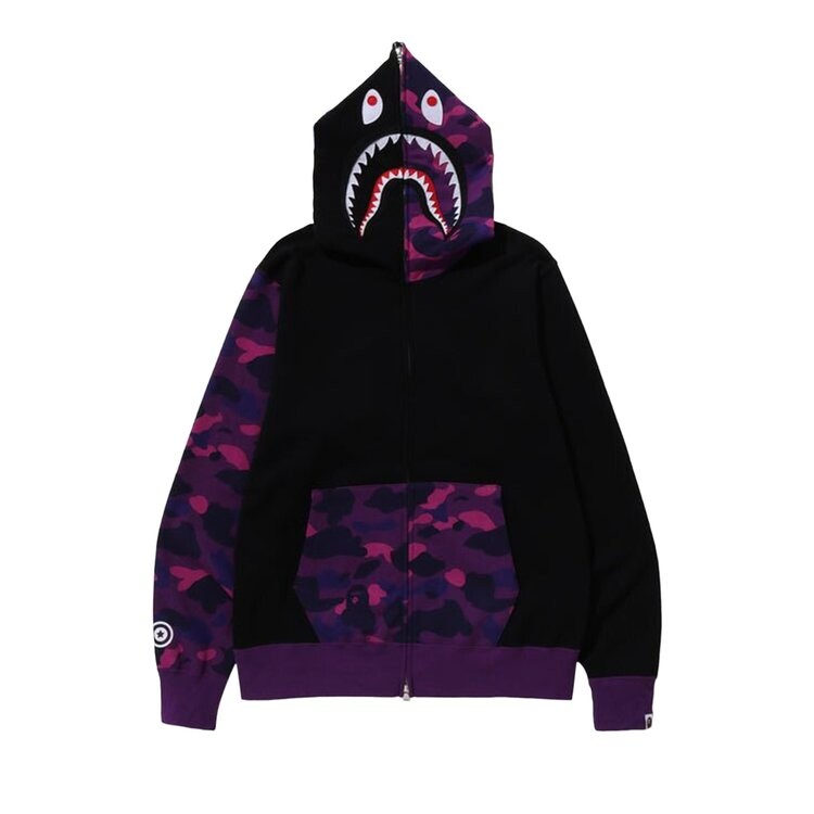 

Худи BAPE Color Camo Shark Full Zip 'Purple', фиолетовый