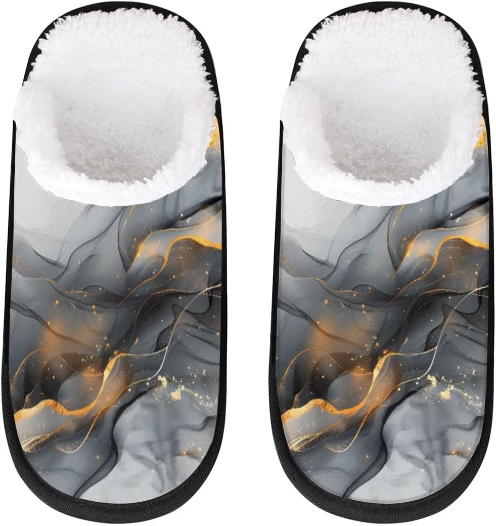 

Тапочки Gublec для женщин и мужчин, уютные с нескользящей подошвой, для дома, теплые плюшевые тапочки для дома, спальни и путешествий, Fairy Marble Style