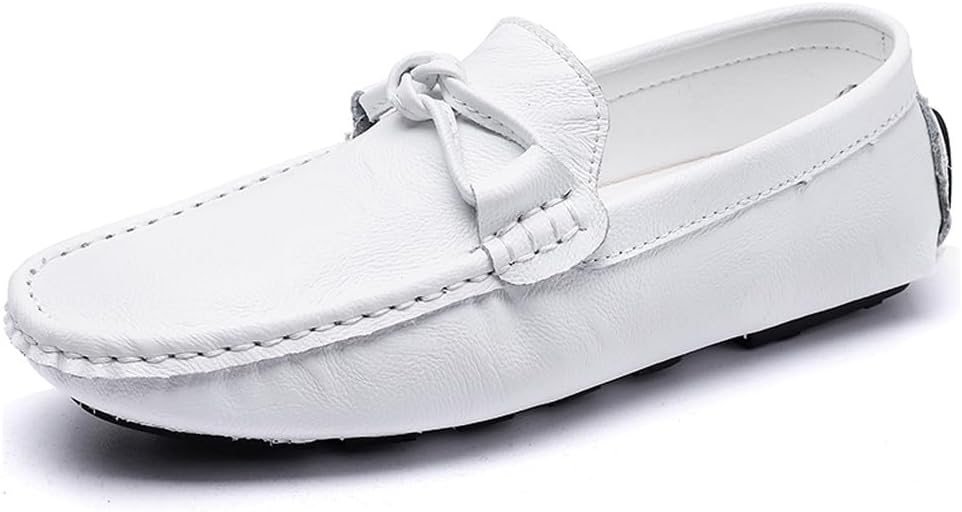

Мужские легкие мягкие повседневные лоферы из натуральной кожи, слипоны для вождения и прогулок Welrung, белый
