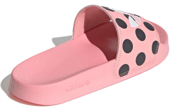 Тапочки adilette lite slides 'trefoil logo - polka dot pink' Adidas, розовый — фото 3