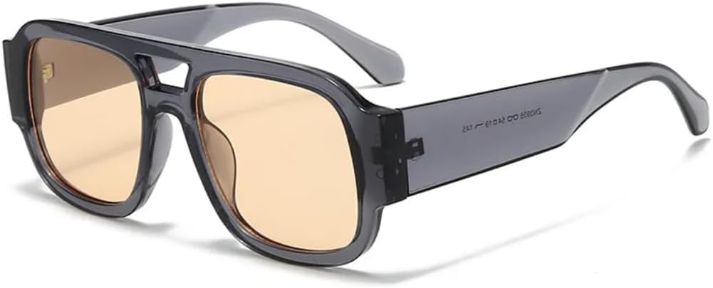 

Солнцезащитные очки в стиле ретро с крупной оправой и двойной перемычкой для женщин и мужчин, с широкими дужками, для занятий спортом на открытом воздухе VFDHN, 3935-c8