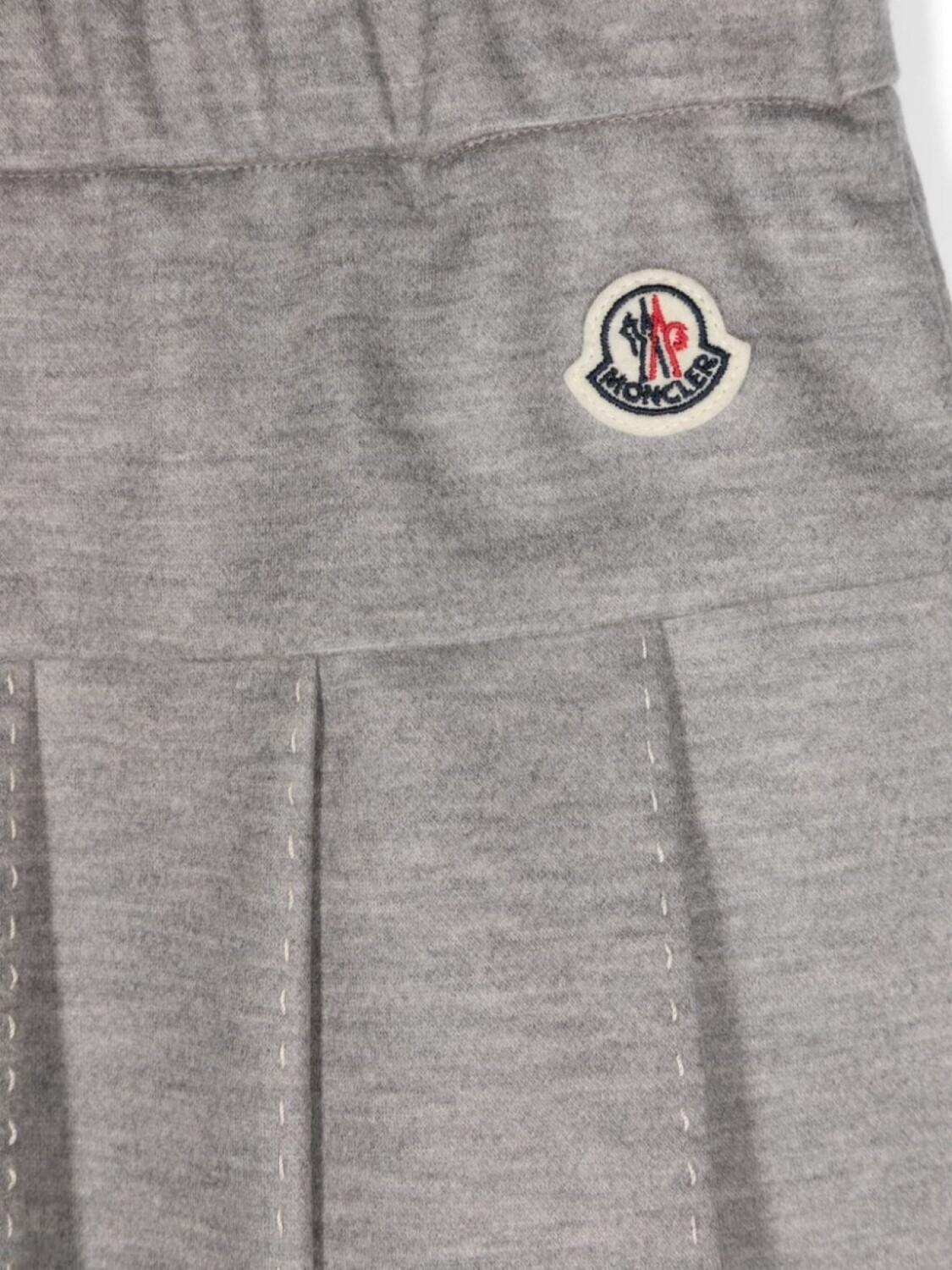 Moncler Enfant юбка из джерси со складками, серый — фото 2