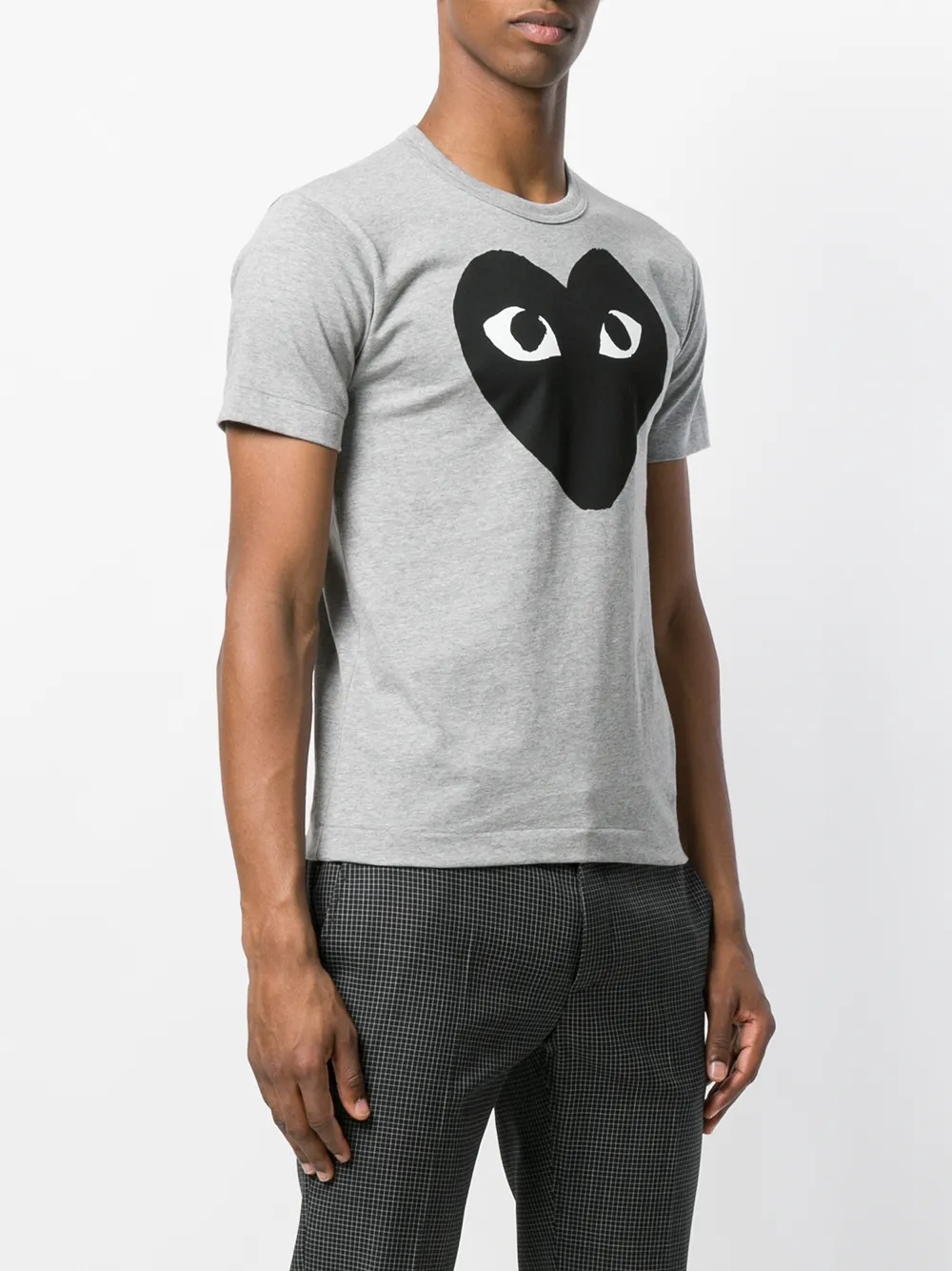 Футболка с принтом в виде сердца Comme Des Garçons Play, серый — фото 3