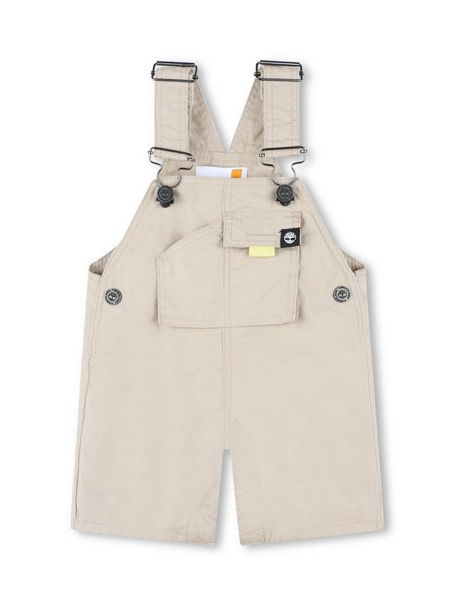 

Хлопчатобумажные комбинезоны с логотипом baby ripstop Timberland, цвет Natural